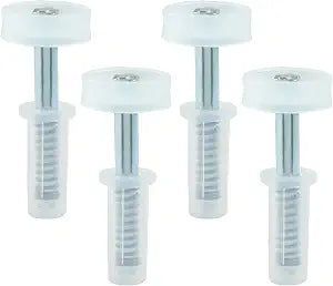 4 Pack Bi-Fold Door Top Roller, 7/8 Inch Spring Loaded Guide