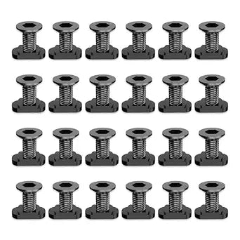 24 PCS Mlok Screws and Nuts Replacement Sets, M-Lok Rail Mount Screws & T-Nuts Accessories with Allen Wrench