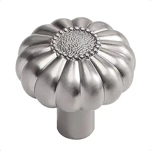 Brushed Nickel Cabinet Knobs 5 Pack Silver Drawer Pulls Kitchen Cupboard Bathroom Dresser Cabinet Hardware Handles Zinc Alloy