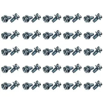 Fan Shroud Screws, 6x10mm, Pack of 50 Screws for VW Beetle Super Beetle Karmann GHIA Type II (Bus) Type 3 Thing