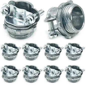 10 Pcs 1/2 inch Conduit Clamp Cable Connectors
