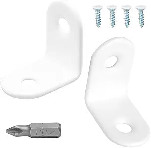 Biaungdo White Metal Corner Brace, 1 x 1 Inch, 20 Pcs L Brackets