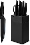 Kitchen Knife Set with Knife Block,7-Piece Kitchen Knife Block Set