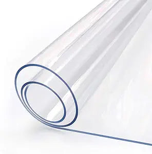 Clear PVC Dining Table Protector Rectangular Plastic Table Cover Cloth Desk Pad Mat for Office Computer Coffee Glass End Side Bar Table Top Countertop Wooden Furniture Protecton Mat Vinyl 18 X 48 Inch