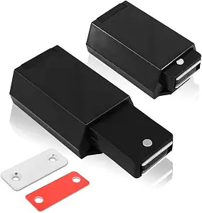 2 Pack Black Heavy Duty Magnetic Push to Open Door Latch