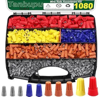 1080PCS Electrical Wire Connectors Screw Terminals, Insulating Insert Twist Terminals with Spring,Wire Screw Caps Kit Quick Connection