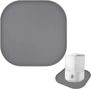 Silicone Humidifiers Drip Tray for LEVOIT, Dreo, ASAKUKI, Homvana Humidifiers, 10''x10'' Non-Slip & Leak-Proof Silicone Mat, Prevent Water Leakage and Protect Floor Surface (Grey)