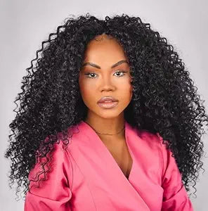 Leeven Pre Looped Micro Kinky Curly crochet Hair 12 Inch 8 Packs Black Kinky Curly For Mini Passion Twist (1B#)