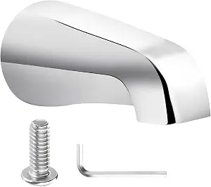 SUPPLYGIANT Tub Spout 1/2" FIP Nose Thread Non Diverter Slip On Bathtub Faucet Chrome Plated Finish