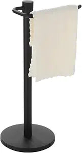Freestanding Hand Towel Holder Stand, Stainless Steel Countertop Towels Rack with Weighted Base, Space-Saving 16.5 Inch Tall Towel Bar for Bathroom, Kitchen