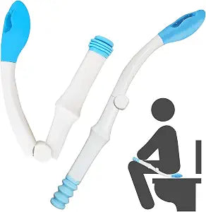Foldable Toilet Aids for Wiping,15.7"Long Reach Comfort Toilet Wiping Aids Tools,Butt Wiper Self Wipe Assist Toilet Aids Wand,Bathroom Bottom Buddy Wiping Self Assist for Limited Mobility Elderly