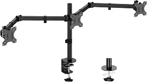 UPGRAVITY Triple Monitor Desk Mount Fits 3 Screens up to 27 inch