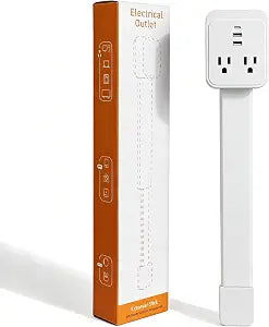 Outlet Electrical Outlet Extender. Access Hard-to-Reach Outlets! Features USB-A, USB-C, and 2 AC Outlets, Extends 17"-26", Rotates 360. Use Behind Couches, Nightstands, Desks, and More
