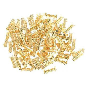 100Pcs Brass Crimp Terminals Connector 0.5-1.5mm U-Shaped Wire Docking Connectors Brass Buckle Line Press Connector Terminal