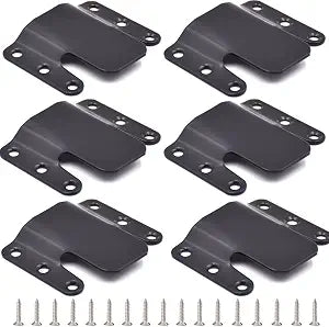 Tsurpcao Universal Sectional Sofa Interlocking, Sectional Couch Connectors, Furniture Connector Sofa Connector Clips with Screws - 3 Sets, 6 Pieces (6 Piece)