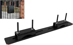 Mailbox Mounting Bracket,Carbon Steel,Suitable for Metal Gates, Railings and Fences,Metal mounting Brackets for General use,Black