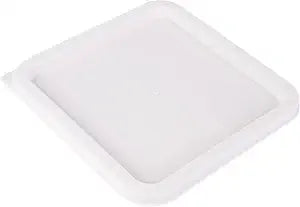 Restaurantware-LID ONLY: Met Lux Food Container Lid, 1 Square Cover For Storage Container - Containers Sold Separately, With Pull-Corner Tab, White Plastic, Dishwashable, Freezable