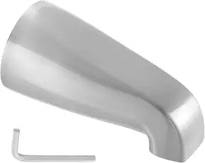 uxcell Tub Spout, Bath Slip-On Tub Spout Zinc Alloy Bathtub Faucet with Hexagonal Wrench Without Diverter for 1/2 Inch Water Tube for Bathroom Kitchen, Brushed Silver