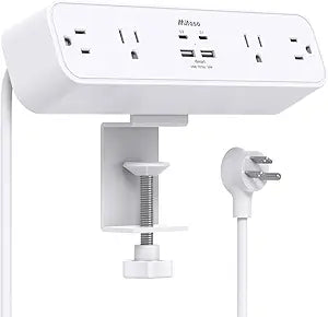 Mifaso PD30W Desk Clamp Power Strip, Surge Protector, Fast Charging Station