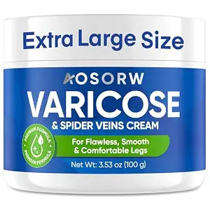 AOSORW Varicose & Spider Veins Cream - Leg Care Cream - Moisturizing Formula for Smooth-Looking Skin - 3.53 oz