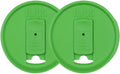 Mason Jar Drink Lid, Regular Mouth, Grass Green, 2 Pack, BPA-Free