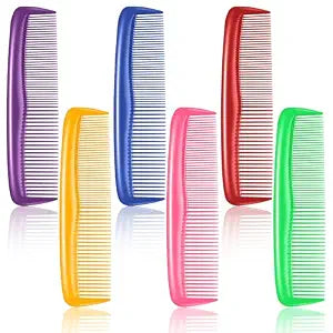 NICEMOVIC 60 Packs Hair Comb Bulk Set, Pocket Travel Hair Combs for Operation Bulk Christmas Child, Colorful Coarse & Fine Tooth Comb for Women, Individually Wrapped Bulk Comb for Homeless Charity