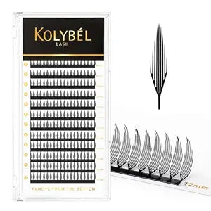 Premade Spire Eyelash Extension Manga Lash Fans Anime Spiky D Curl Wispy Natural Lash Extensions 0.07mm Black Individual Lashes Feather Shape Comic Lashes Extension(0.07-D-8-15mm Mix)