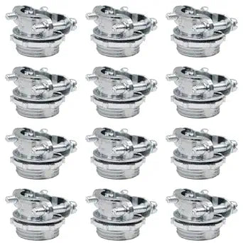 Bonsicoky 12 Pcs 1/2 Inch Clamp Type Cable Connectors