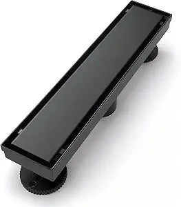 SaniteModar Linear Shower Drain 12 inch Matte Black with Tile Insert Panel