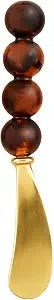 Mud Pie Beaded Tortoise Acryl Spreader; 5 1/2"