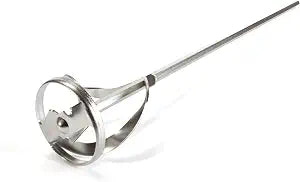 Edward Tools Stainless Steel Food Grade Mixer Drill Attachment - Safe for Bulk Brewing, Batter, Coffee, Wine, Beer, Mashed Potatoes - Food Safe for Mixing in 1 to 5 gallons