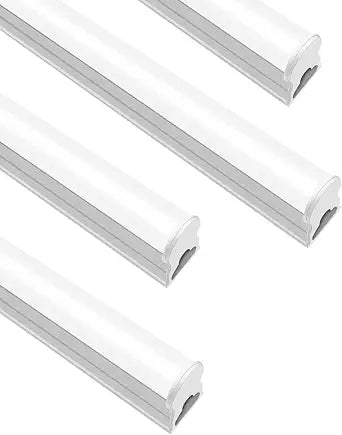 LightingWill 4 Pack LED Shop Light 2FT, Warm White 3000-3500K, 10W, Linkable T5 Integrated Fixture, Utility LED Ceiling and Under Cabinet Light, Corded Electric with Built-in ON/Off Switch
