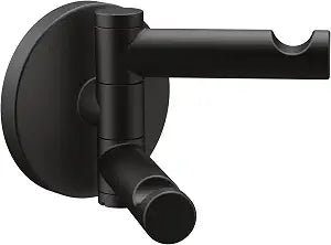 Moen Align Matte Black Modern Double Swivel Robe Hook, YB0402BL