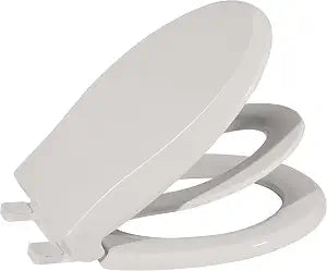 Toilet Seat, Round Toilet Seat with Toddler Seat Built in, Potty Training Toilet Seat Round Fits Both Adult and Child, with Slow Close and Magnets- Round Biscuit
