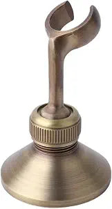 Vintage Brass Shower Head Holder European Style Adjustable Arm Bracket with Wall Mount and Connector Ideal for Bathroom Fixtures