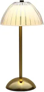 Mikasa Acrylic and Metal Rechargeable Cordless LED Lamp with Opaque Shade, 5.9x5.9x11 Inch
