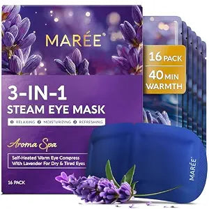 MAREE Heated Eye Masks for Dry Eyes ��� Disposable Lavander Steam Eye Mask