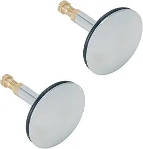 2Pcs Bathtub Drain Stopper Bathroom Bath Tub Sink Plug Replacement 43mm, Silver