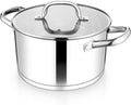 TeamFar 5 QT Stock Pot, Tri-ply Bottom Stainless Steel Stockpot