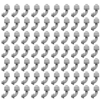Conduit Connectors, 1/2 Inch, 90-Degree, Grey, 60-Pack