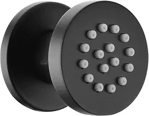 Solid Brass Body Spray Shower Jet - Round Massage Side Sprayer Spa System Shower Set Adjustable Wall Mounted, Matte Black Finish