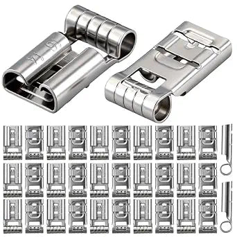 100 Pcs High Temp Wire Connectors Non Insulated Wire Connectors