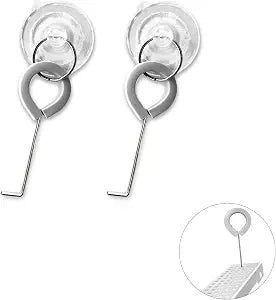 2-Pack Shower Drain Hooks for Drain Cover Removal, Assists with Linear Drain Grate Removal and Clean, Stainless Steel Silicone Protector Extractor Tool.(Gray)