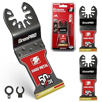 GRENPRO TiCN Carbide Oscillating Saw Blades for Metal Cutting 3-Pack