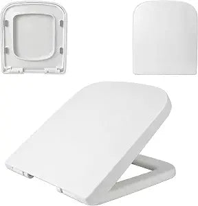 Square Toilet Seat with Soft Close & Quick Release, 16.5" x 14.3"