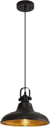 Black Pendant Lighting for Kitchen Island,Matte Blacks Farmhouse Pendant Lights Kitchen Island,Hanging Lighting Fixtures for Kitchens Dinning Room Bedroom Hallway,1 Pack