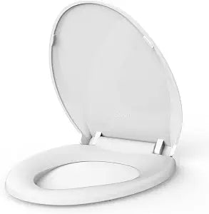 GarveeTech Toilet Seat, Sturdy Elongated Toilet Seat With Soft Close Mechanism - Effortless Installation and Cleaning, Secure Fit for Most Toilets - Classic White Finish