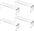 4 Pack Acrylic Risers Display Stands, Acrylic Shelf Riser Display Risers, Spice Rack for Dishes, Spices, Soda Cans and Bottlesï¼ˆ12.4 x 4 x 4.6 inchï¼‰