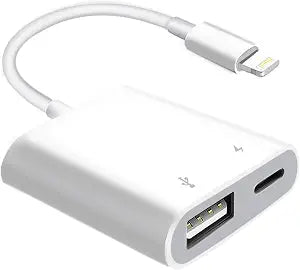 [Apple MFi Certified] Lightning to USB Camera Adapter with Charging Port for iPhone, USB 3.0 Female OTG Cable for iPad to Connect Card Reader USB Flash Drive U Disk Keyboard Mouse Hubs Midi