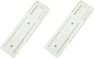 2PCS Self Adhesive Power Strip Bracket Drill Free Extension Block Wall Socket Holder Easy Installation Sliding Design Suitable for Wood Plastic Metal Ceramic Materials White